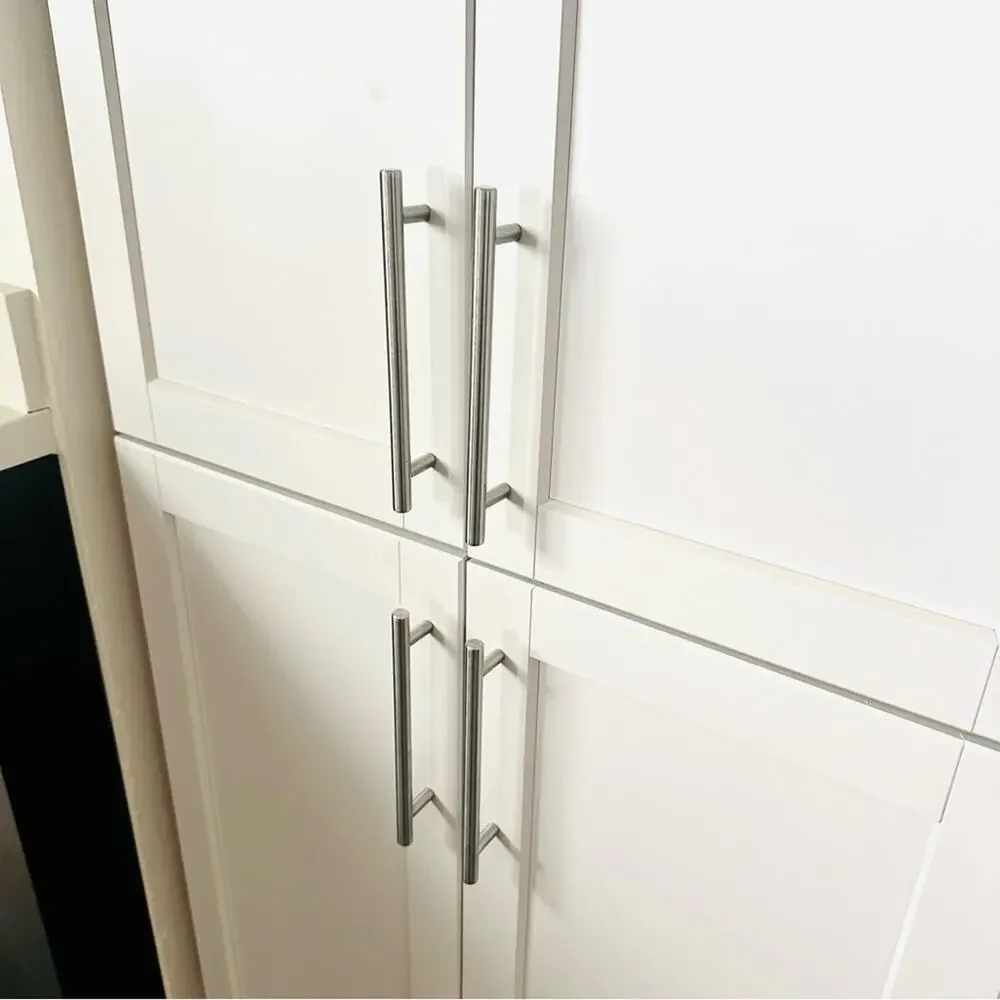 10 Brushed Silver Stainless Steel Cabinet Drawer Pulls Handles T Bar Hardware